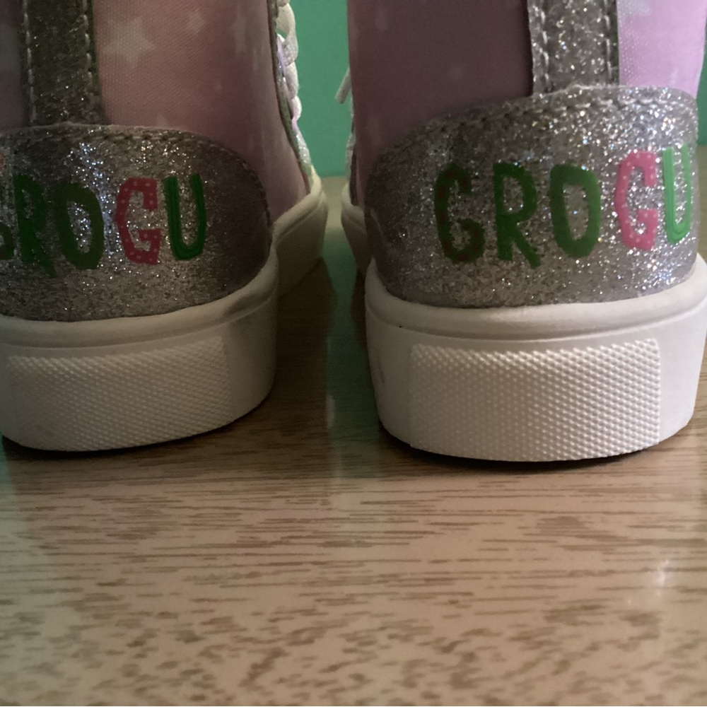 Grogu The Child Star Wars Toddler Girls Hightop Sneaker Size 9 - Picture 7 of 10